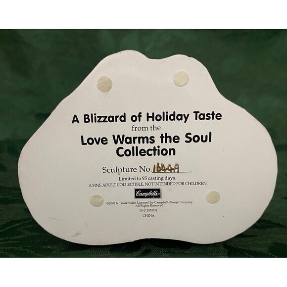 Campbell’s Soup “A BLIZZARD OF HOLIDAY TASTE” Figurine #1644 Love Warms the Soul - Picture 7 of 8